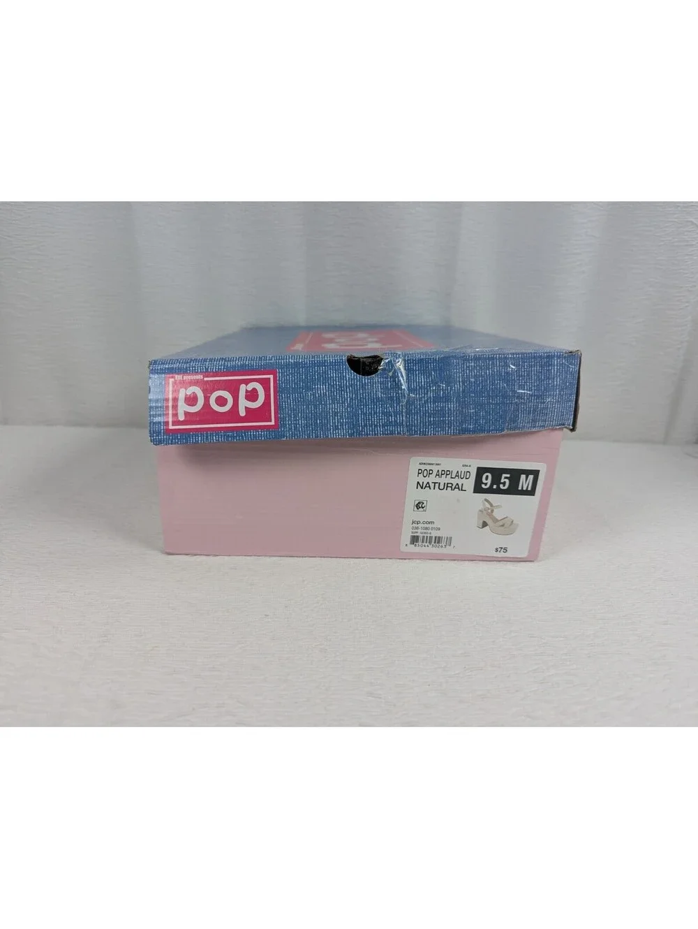 pop Applaud - Natural Woven Sandals - Size 9.5M - Chunky Platform Heel - New